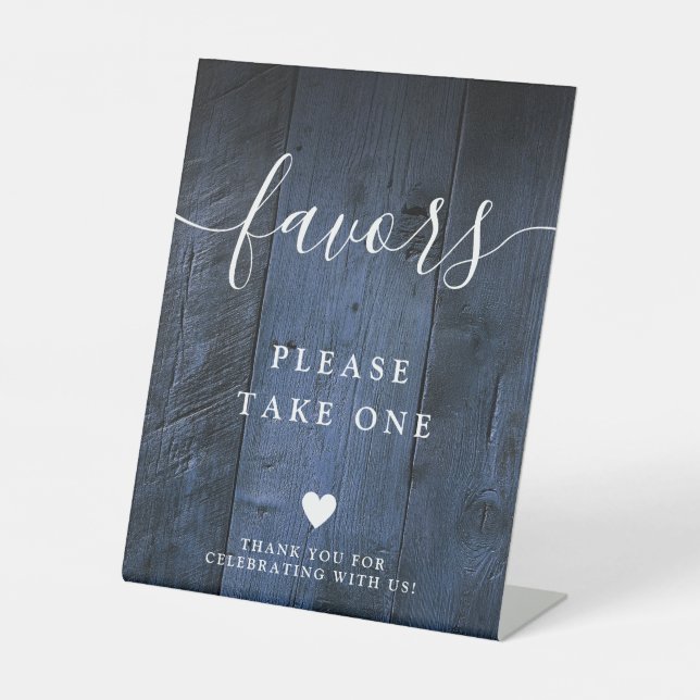 Blue Rustic Boho Barn Wood Favorits Sockelschild (Vorderseite)