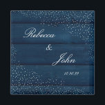 Blue Rustic Wedding Favor-Magnet Magnet<br><div class="desc">For further customization,  please click the "customize further" link and use the design tool to modify this template. If you need matching items,  please look at the full collection.</div>