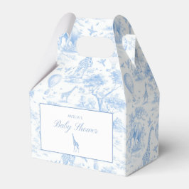 Blue Safari Toile de Jouy Geschenkschachtel