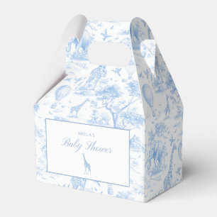 Blue Safari Toile de Jouy Geschenkschachtel