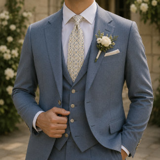Blue & Sage Botanischer Garten Hochzeit Krawatte