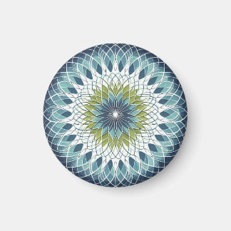 Blue & Sage Medallion - Abstrakt Magnet