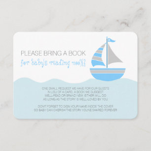 Blue Sailboat Nautical Boy Baby Dusche Schließung Einladung