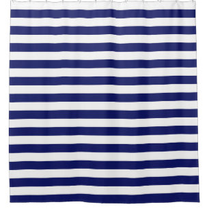 Blue Sailor Stripe (groß) Duschvorhang