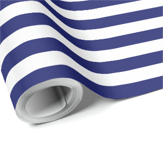 Blue Sailor Stripe (groß) Geschenkpapier