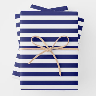 Blue Sailor Stripe (groß) Geschenkpapier Set