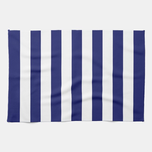 Blue Sailor Stripe (groß) Geschirrtuch (Horizontal)