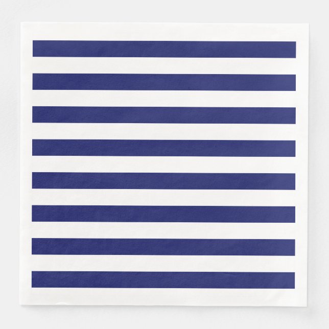 Blue Sailor Stripe Serviette (Vorderseite)
