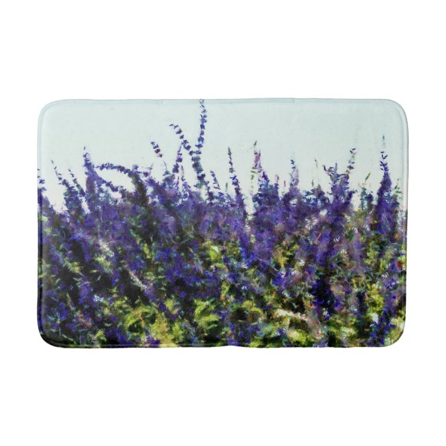 Blue Salvia Art Badematte (Vorderseite)