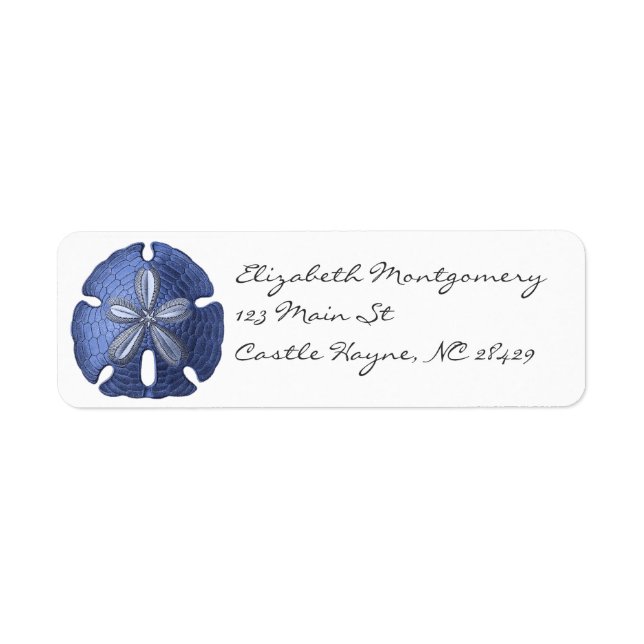 Blue Sand Dollar Labels (Vorne)