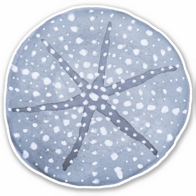 Blue Sand Dollar Sticker oder Label (Vorderseite)