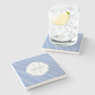 Blue Sand Ripples Personalized Coaster Steinuntersetzer