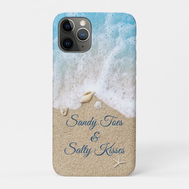 Blue Sandy Toes Salty Kisses Case-Mate iPhone Hülle (Rückseite)