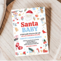 Blue Santa Baby Baby Baby Dusche