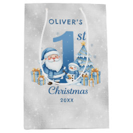 Blue Santa Claus 1. Weihnachten Mittlere Geschenktüte