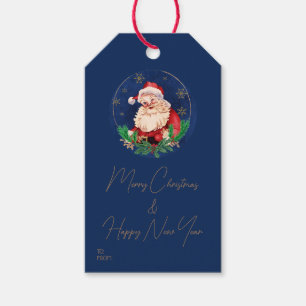 Blue Santa Elegante Classic Retro Geschenkanhänger