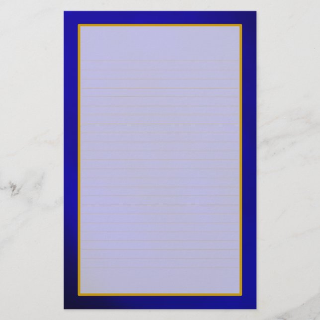 Blue Saphire Fine Lined Stationery Briefpapier (Vorderseite)