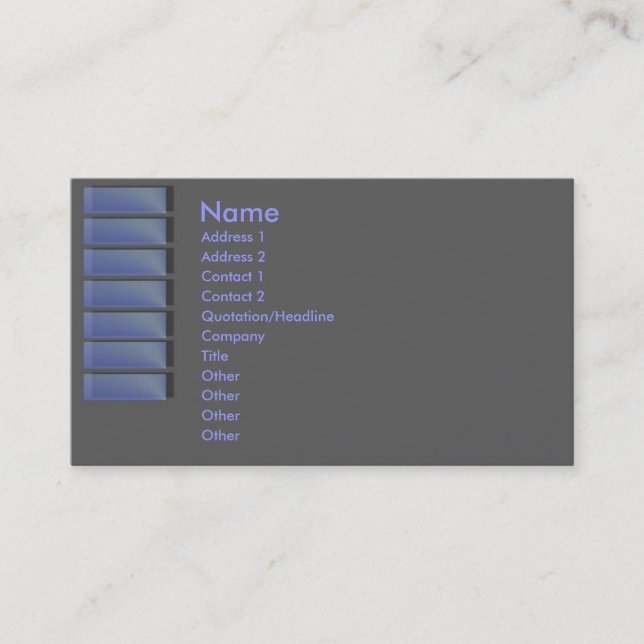 Blue Sapphire Business Card Visitenkarte (Vorderseite)