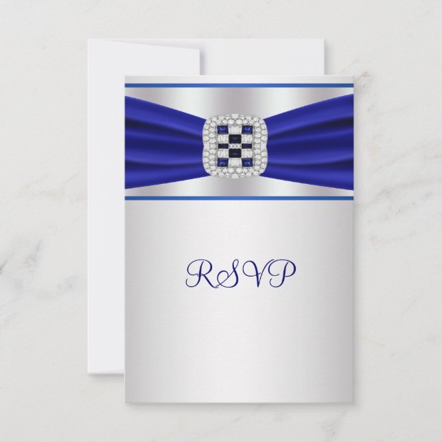 Blue Sapphire Diamond UAWG RSVP Karte (Vorderseite)