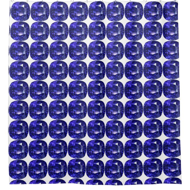 Blue Sapphire Duschvorhang (Vorderseite)