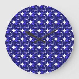 Blue Sapphire Große Wanduhr