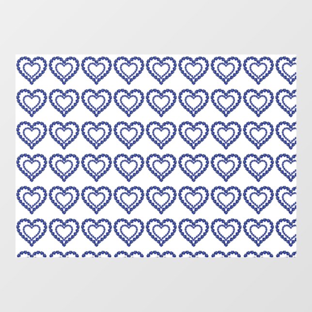 Blue Sapphire Heart Fensteraufkleber (Blatt)
