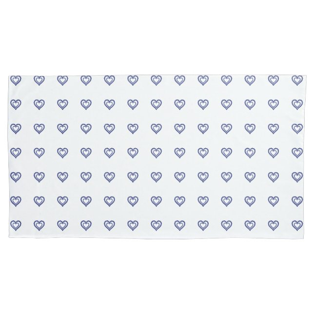 Blue Sapphire Heart Kissenbezug (Vorderseite-Links)