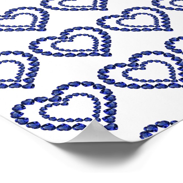 Blue Sapphire Heart Poster (Ecke)