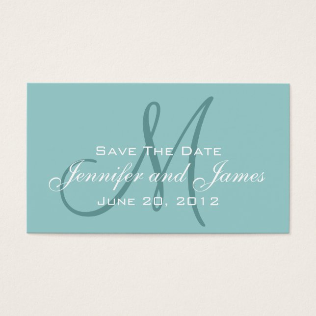 Blue Save the Date Wedding Website Insert (Vorderseite)