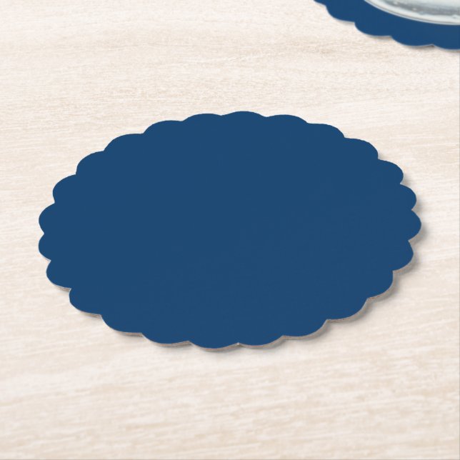 Blue Scalloped Paper Untersetzer (angewinkelt)