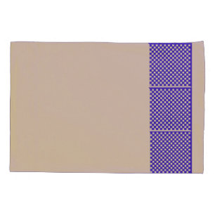 Blue Schach Reversible Pillow Case Kissenbezug