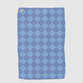 Blue Schachbrett Diamond Pattern Golfhandtuch