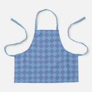 Blue Schachbrett Diamond Pattern Schürze