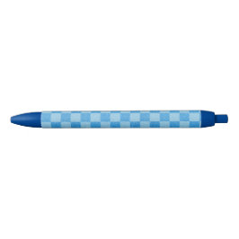 Blue Schachbrett Glitzer Kugelschreiber