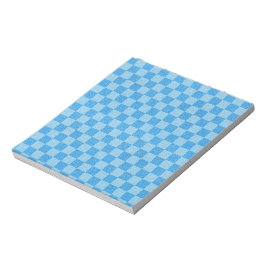 Blue Schachbrett Glitzer Notizblock