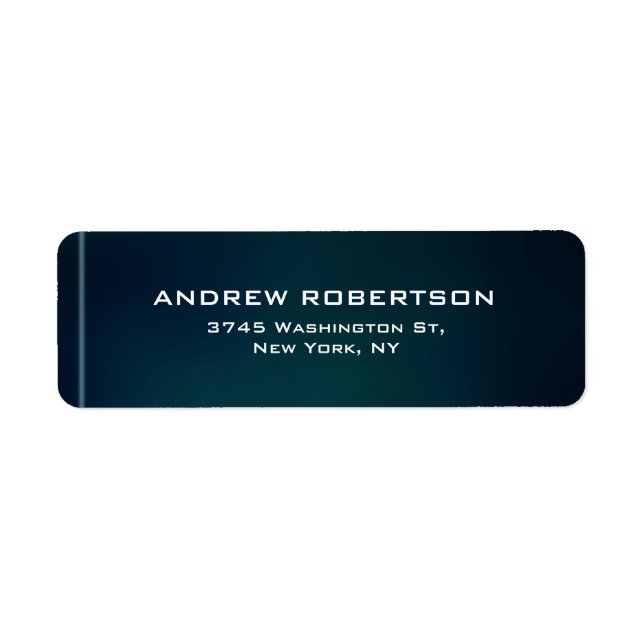 Blue Schlicht Elegante Moderne Einzigartig (Vorne)