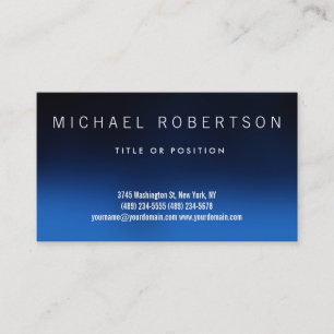 Blue Schlicht Modern Business Card Visitenkarte