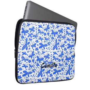 Blue Schmetterflies iPhone-Brieftasche Laptopschutzhülle