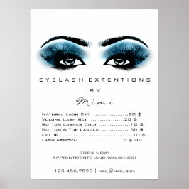 Blue Schwarz-weiß Makeup Eyes Lashes Preise Poster