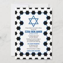 Blue Schwarz-weiß Soccer Ball Bar Mitzvah