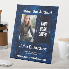 Blue SciFi Author Event Book Launch Sockelschild