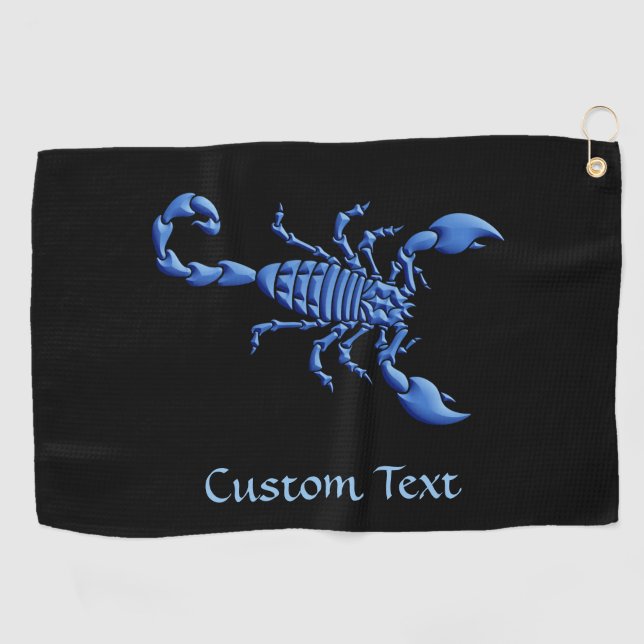 Blue Scorpion Golf Handtuch (Horizontal)