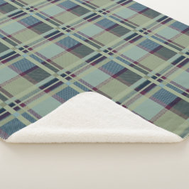 Blue Scottish Lady Tartan Pattern Sherpadecke