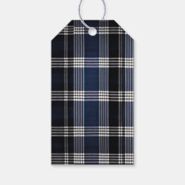 Blue Scottish Tartan Gastgeschenk Hochzeit Geschenkanhänger