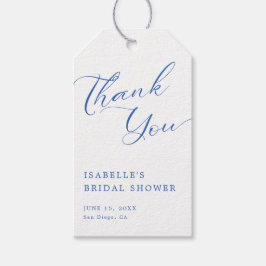 Blue Script Brautparty Vielen Dank Geschenkanhänger