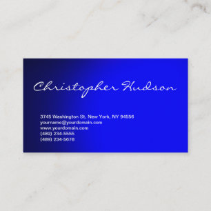 Blue Script Consultant Business Card Visitenkarte