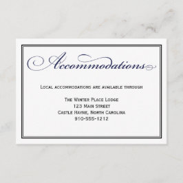 Blue Script Hochzeitskarte Begleitkarte