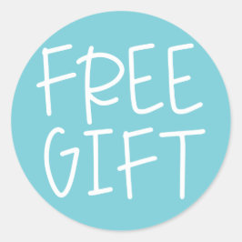 Blue Script kostenlos Geschenksticker Runder Aufkleber