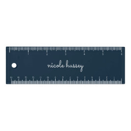 Blue Script | Stilvolle Monogram Modern Lineal
