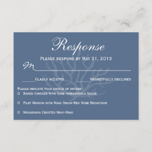 Blue Sea Coral UAWG Response Cards RSVP Karte